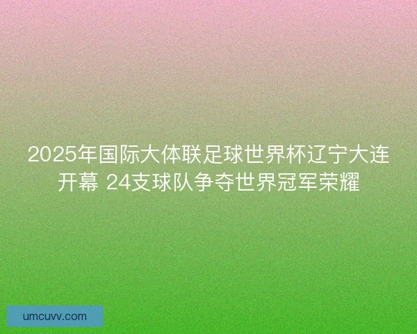 2025年国际大体联足球世界杯辽宁大连开幕 24支球队争夺世界冠军荣耀